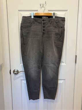Torrid Women's Grey Button-Front Jeans #1230